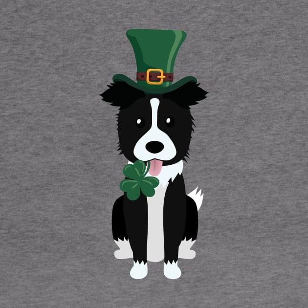 Border Collie St. Patrick's Day Dog Lover Owner Gift by peter2art